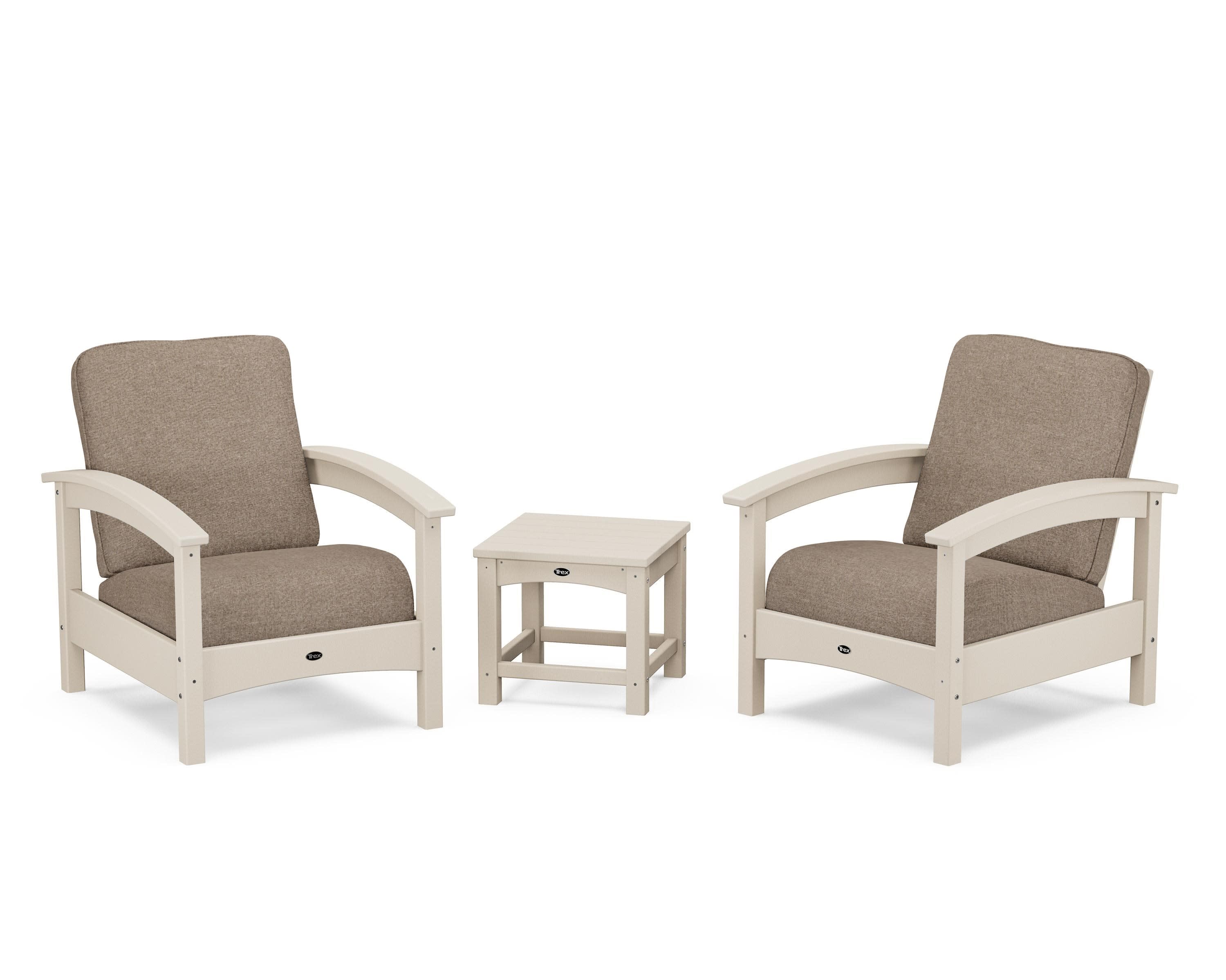 Rockport Club 3-Piece Deep Seating Conversation Set