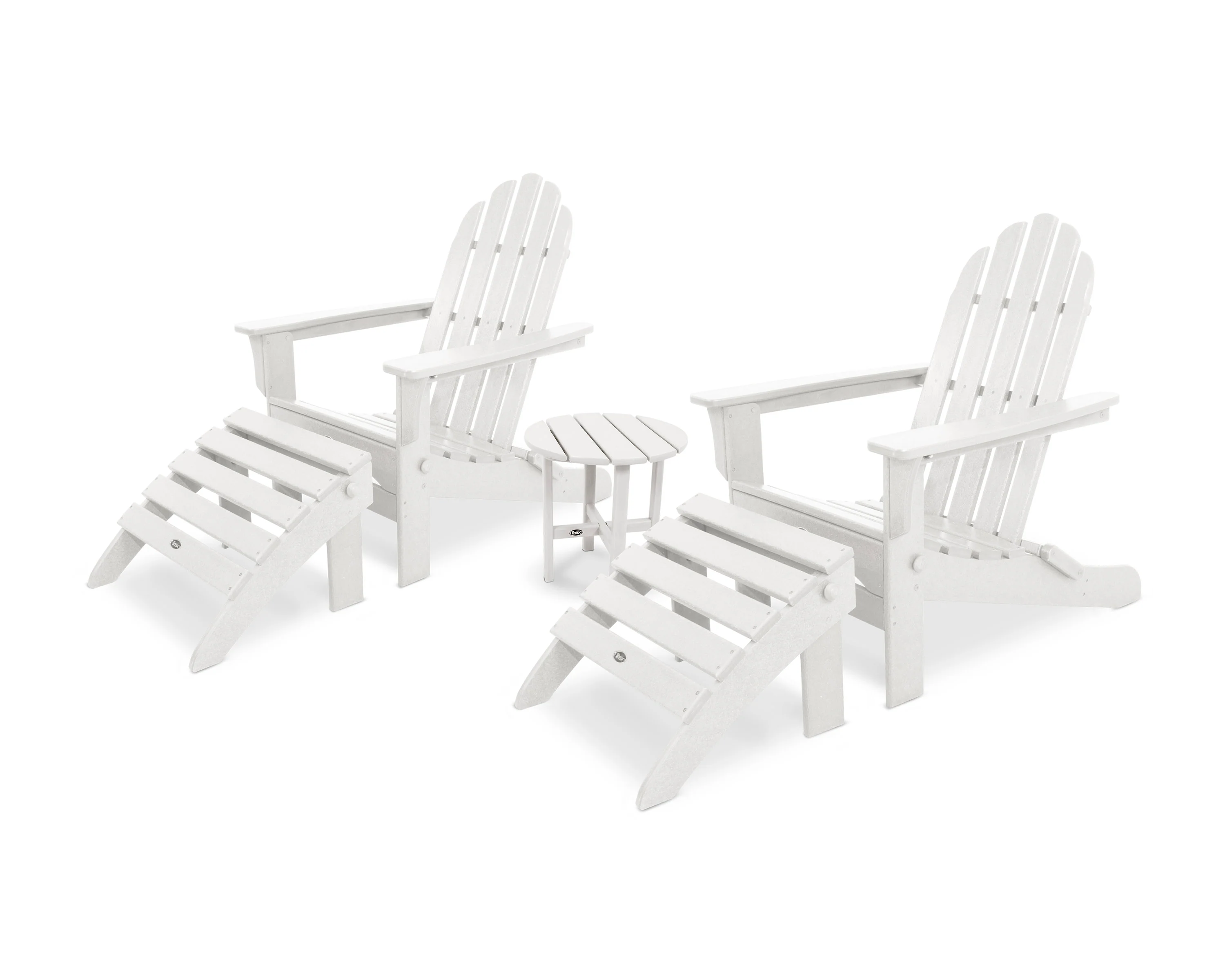 Cape Cod Folding Adirondack Set with Ottomans