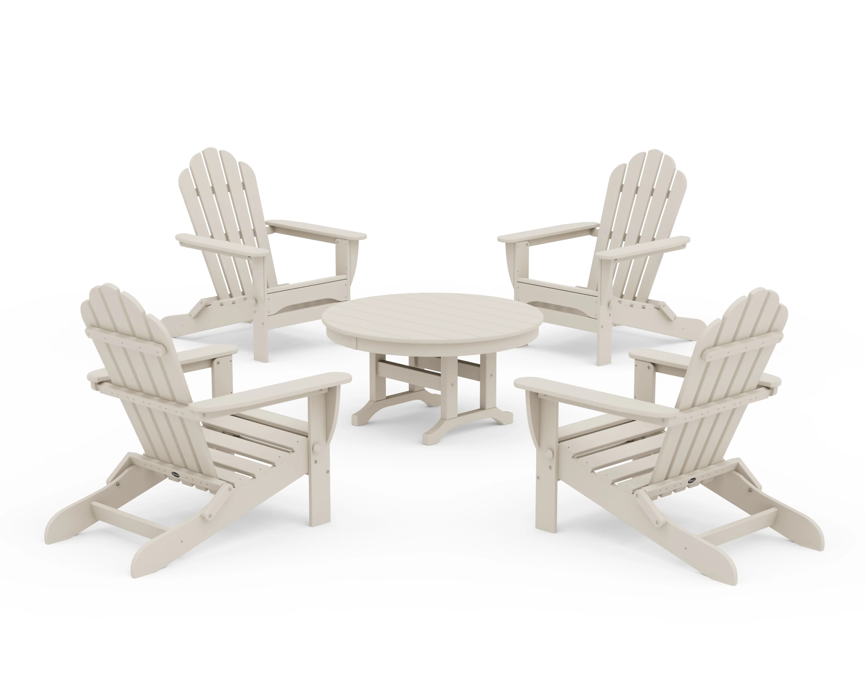 5-Piece Monterey Bay Folding Adirondack Chair Conversation Group