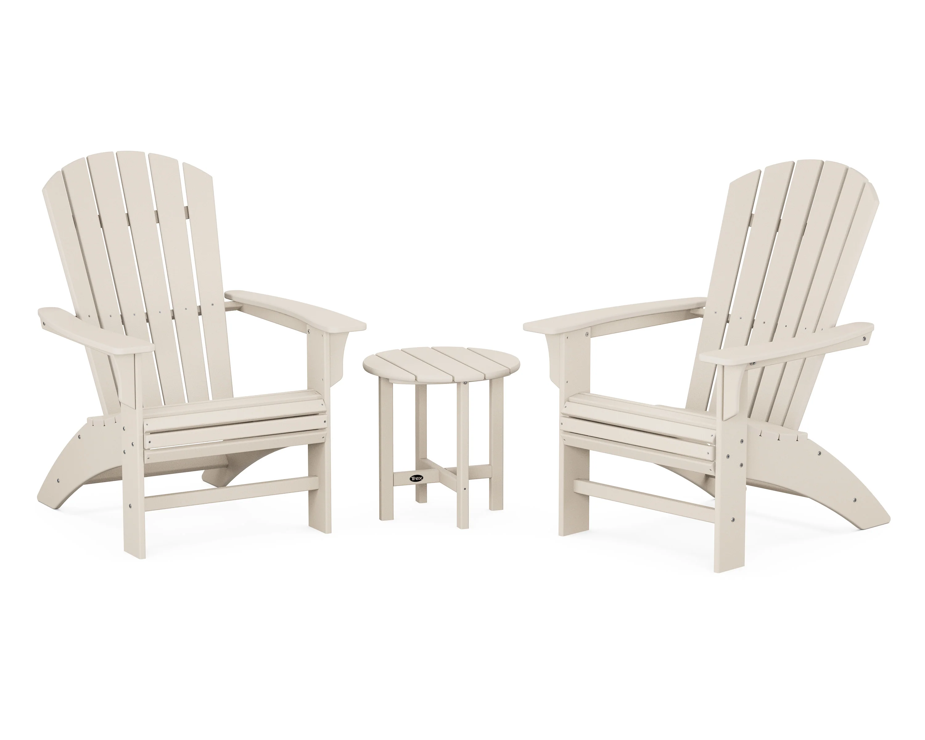 Yacht Club 3-Piece Curveback Adirondack Set